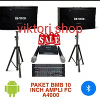 PAKET SPEAKER BMB 10 INCH DAN AMPLI FC A4000 GARANSI 3 TAHUN