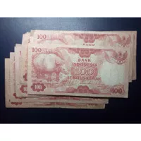 Uang Kertas Rp 100 Badak Tahun 1977