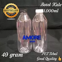 Botol Kale 1 liter 1000ml - Botol Plastik 1lt Kopi Susu Boba Jus Murah