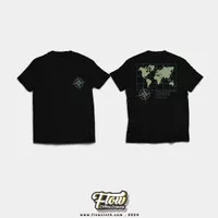 Flow World Wide - Globe Tee Black