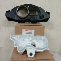 cover speedometer Satria Fu facelift blue core set atas bawah original