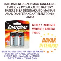 Baterai Energizer Max Type C Tanggung Baterai Battery Batre 1,5v Isi 2