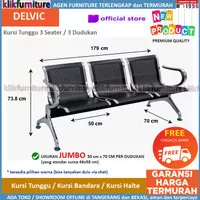 Kursi Tunggu Stainless 3 Dudukan Jumbo DELVIC