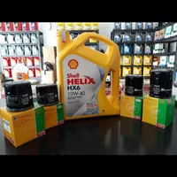Shell Helix HX6 dan Filter Oli Aspira Astra