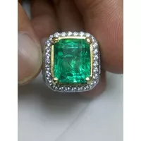 Cincin Pria Biron Hyrdothermal berserat Perak Custom Mewah