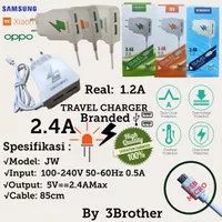 Travel Charger Branded 2 USB Led- Fast Micro 3.4A Best Quality
