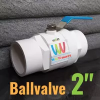 Ballvalve 2 " Inch Dua Inci PVC Polos Stop Kran Ball Valve