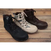 Sepatu Boots Safety Pria Proyek Armour | Boots Safety Kerja Ujung Besi - Hitam, 39