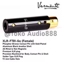 Vermouth - XLR Female Gold Plated, High End Jack Canon