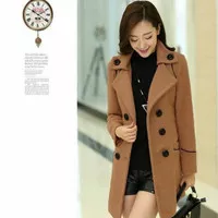 TERLARIS Blazer Outer Baju Jaket Wanita Korea Coklat Shaffiya Coat