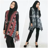 Tenun Long Vest Rumbai Ethnic cardigan batik etnik cardi outer outwear