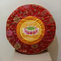 bantal meditasi bulat - merah 50 x 5 cm