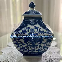 Guci Keramik Antik Cina Motif Vintage #BlueWhite101