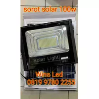 Lampu sorot led tenaga surya 100w tembak solar panel 100watt 100 watt