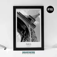 POSTER HIASAN DINDING MONOCHROME MENARA EIFFEL TOWER PARIS 02 A4 30X20