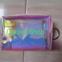 dompet koin transparan bahan pvc