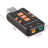 Sound Card USB Adapter 8.1 Channel 3D Audio Microphone Headset 3.5mm