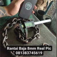 Rantai Baja 8mm - Hitam / Rante Baja 8 mm Hitam meteran