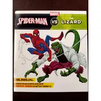 Buku cerita anak Marvel " Spiderman vs Lizard" ( bilingual) + bonus ka