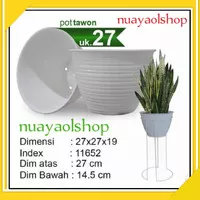 Pot Bunga/Pot Tanaman/Pot Tawon/Vas Bunga/Pot Tawon Putih 27cm/Pot