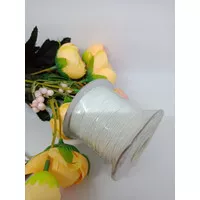 Tali Kulit korea (Wax Cord) putih 125 / bahan craft gelang kalung