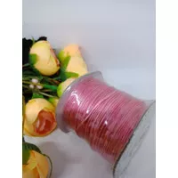 Tali Kulit korea (Wax Cord) pink 103 / bahan craft gelang kalung
