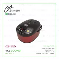 DIGITAL RICE COOKER MAGIC COM 2 L KIRIN KRC-620D KRC 620D KRC 620 D