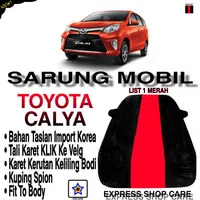 Sarung Mobil TOYOTA CALYA List Single MERAH Cover Calya PREMIUM