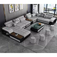 Furniture Ruang Tamu Sofa Minimalis Leter U Mewah