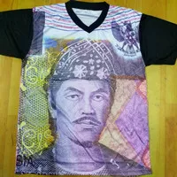 KAOS FULL PRINT MOTIF UANG