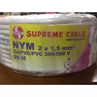 Kabel NYM 2 x 1,5 mm PUTIH POTONGAN HARGA PER METER - Supreme