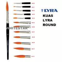 kuas lukis lyra giotto round art brush / bulat (no 1-5)