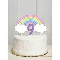 Cake Topper Simple Rainbow/Hiasan Kue Awan Pelangi/Topper Awan Pelangi
