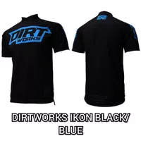 Jerseys Dirtworks IKON Black Blue - Jersey Sepeda - Jersey MTB