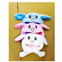 Topi Bunny Hat Lampu Telinga Bergerak Tik Tok Topi Telinga Kelinci