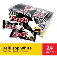 DELFI TOP WAFER Coklat Black In White 9gr x 24 Pc (1 Box)