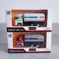 Diecast Mobil Truk Tanki Alloy Pullback - Miniatur Truck Tangki Anak