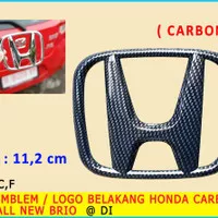 EMBLEM LOGO HONDA CARBON BELAKANG ALL NEW BRIO