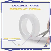 Magic Double Tape Nano Gel Bening Tahan Air 5 Meter - 3 Meter
