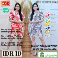 Kaos Tie Dye Bali Setelan Celana Pria & Wanita Size L & XL - IDR 19