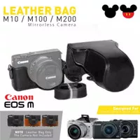 Canon EOS M10 / M100 / M200 Leather Bag / Case / Tas Kulit Kamera Mirr