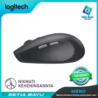 Wireless Mouse Logitech M590 Multi Device Silent Laptop PC Original - Hitam