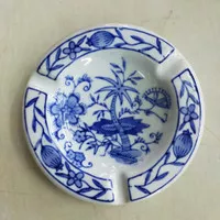 asbak keramik biru putih / Asbak Keramik