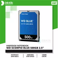 Hardisk Internal Notebook WD Blue Scorpio 500GB 2,5 Inch SATA