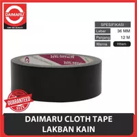 Lakban Hitam 1 1/2 inchi / Cloth Tape 36 Mm daimaru / Lakban kai