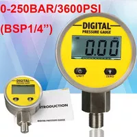 Gas Water Pressure Gauge Digital 25Mpa Tester 250 BAR Hydraullic Air