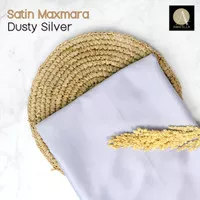1/2 meter Kain Satin Maxmara / Sateen Velvet Premium Dusty Silver