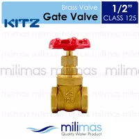 KITZ - Gate Valve Kuningan/Brass 1/2" - CLASS 125 - ORIGINAL ASLI JPN