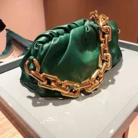 Chain Clutch Bag Import TR1193 Tas Wanita Pesta Selempang Korea Elegan - GREEN