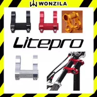 Litepro Double Stem Riser Handlebar Sepeda Lipat 25.4 mm Wonzila